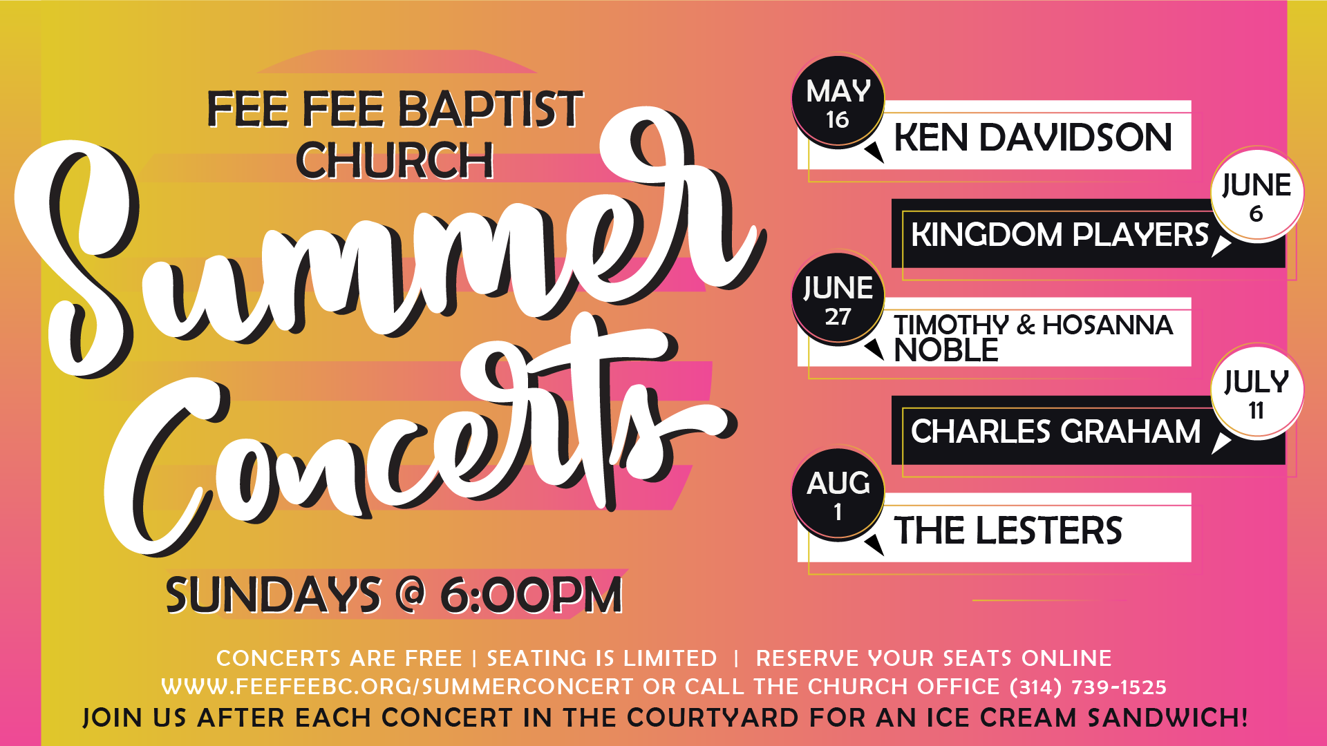 summerconcertsall Fee Fee Baptist Church Bridgeton Missouri