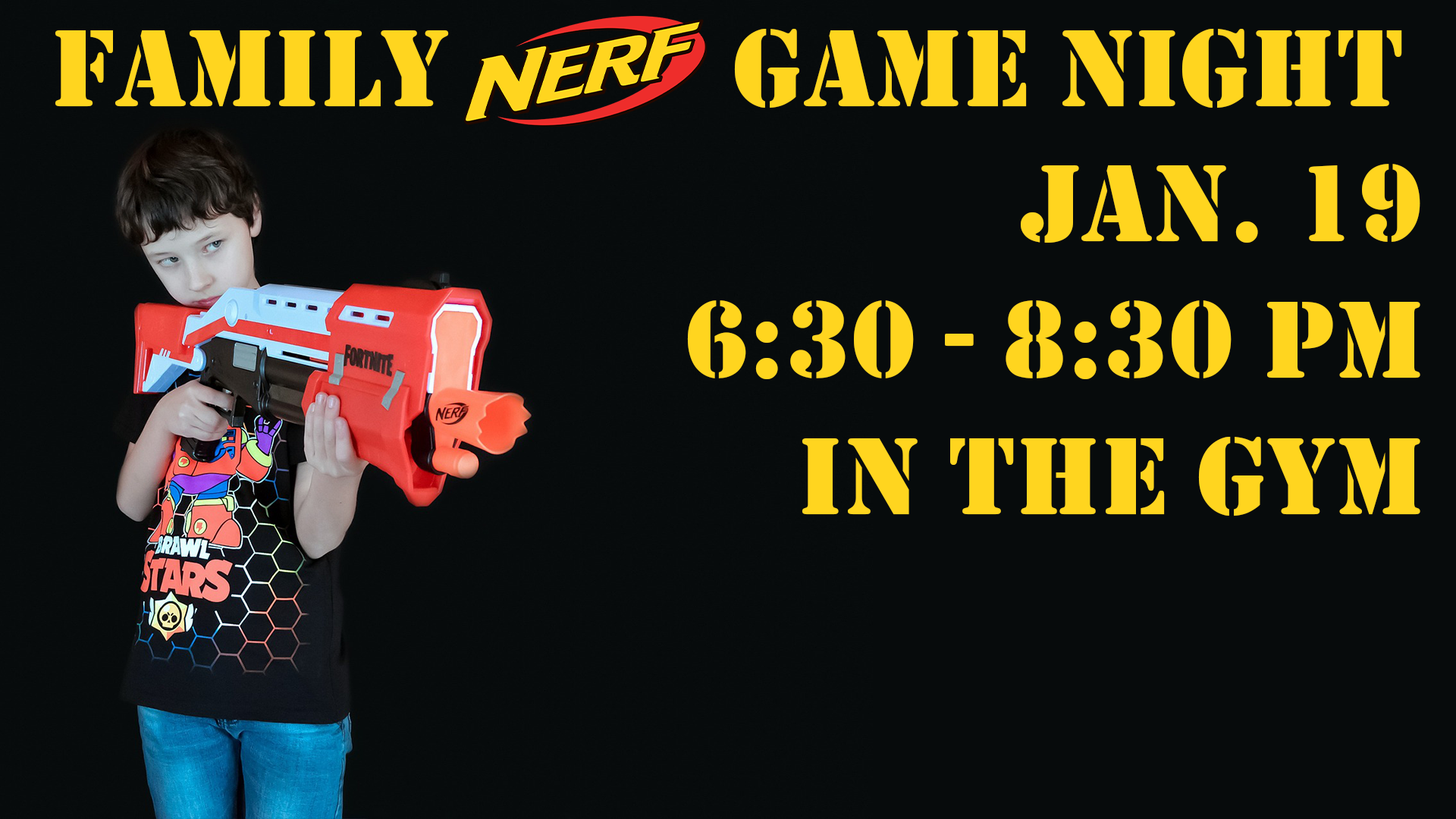 Family Nerf Game Night on January 19 in the Gym - Fee Fee Baptist Church