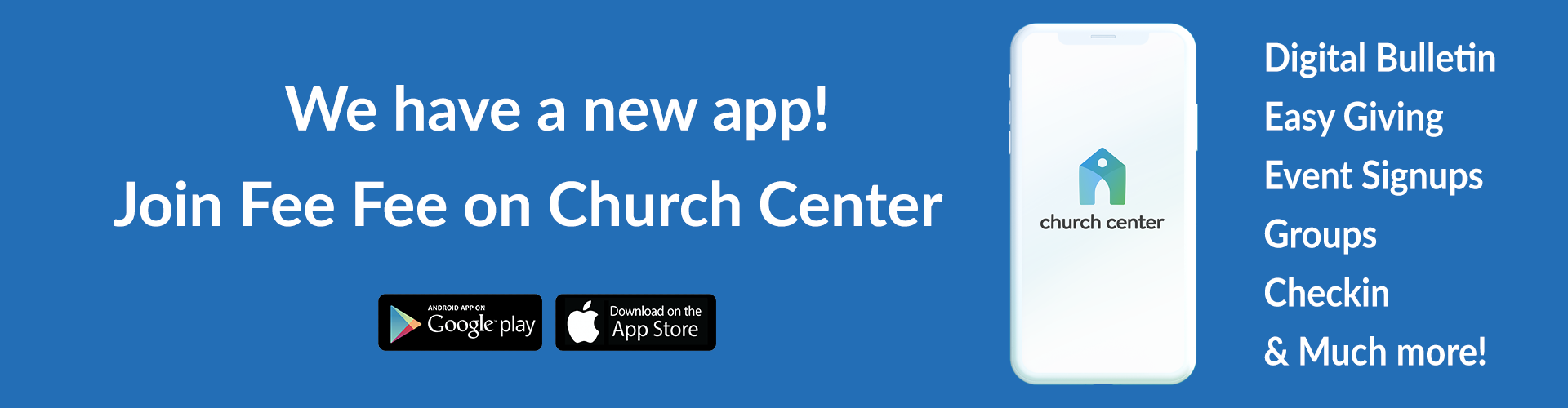 Fee Fee has a new app with Church Center